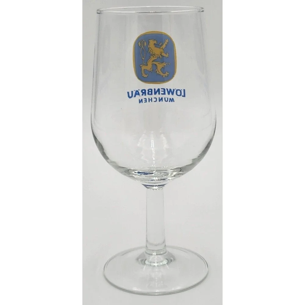 Lowenbrau Munch Stemmed Beer Tulip Glass ~ VTG